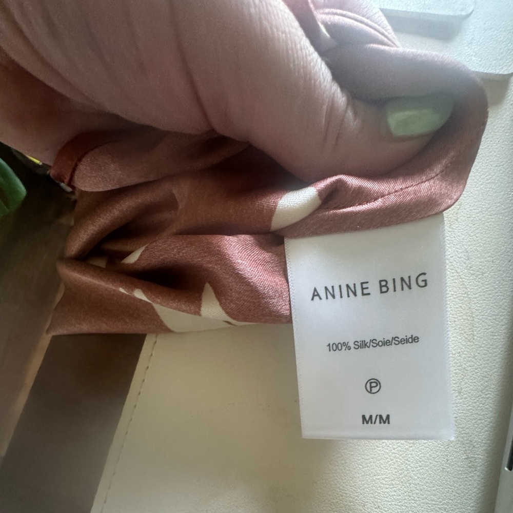 New Anine Bing Silk CHLOE SLIP DRESS IN TERRACOTTA Medium - Picture 6 of 6